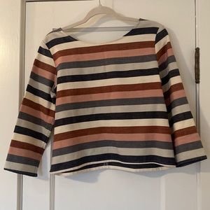 Tribe Alive striped boatneck long sleeve small